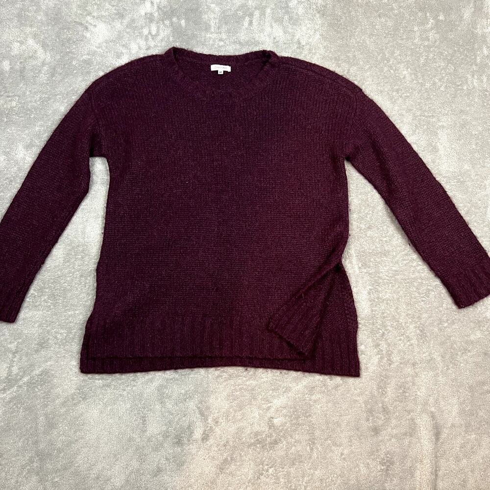 Johnny Was Plum Crewneck Knit Sweater